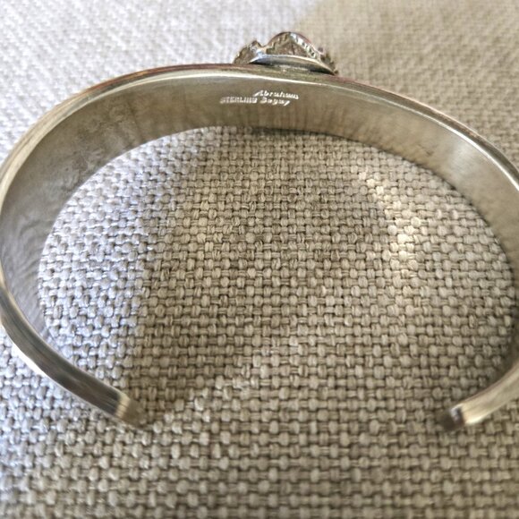 Coral Cuff Bracelet by Abraham Begay - Picture 4 of 5